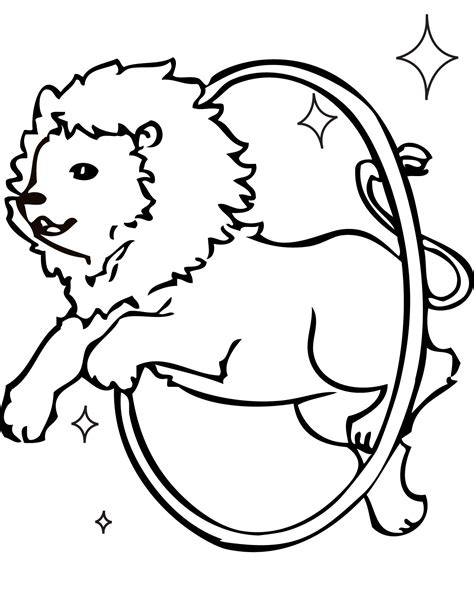 Circus Lion Coloring Pages At Free Printable