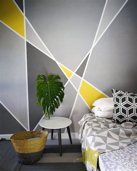 Геометрическая покраска стен (54 фото)