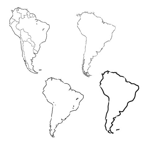 Mapa do conceito de mapa da américa do sul vetor de mapa da américa do