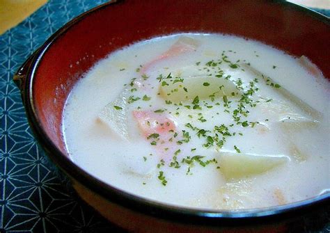 Creamy Daikon Radish Soup Thickened With Katakuriko Recipe By Cookpad