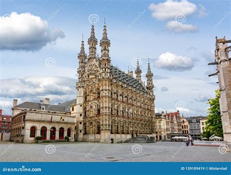 Leuven Town Hall Belgium Stock Image Image Of Decoration 139109419