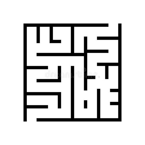 Maze Labyrinth Ancient Greece Glyph Icon Vector Illustration Stock