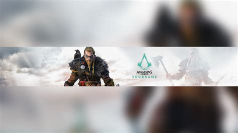 Free Assassins Creed Valhalla Youtube Banner Template 5ergiveaways