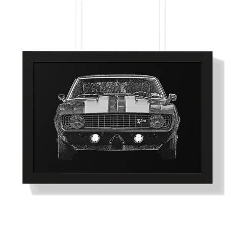 1969 Chevrolet Camaro Z28 Framed Print Chevy Wall Art