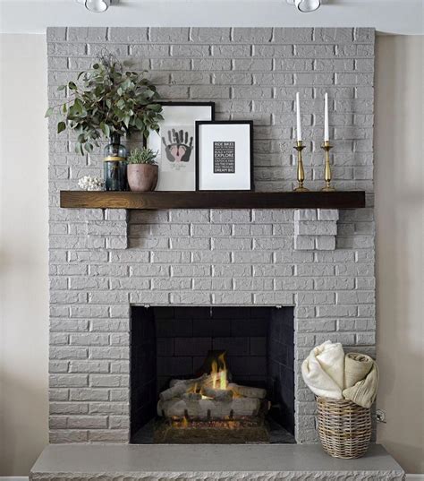 10 Modern Grey Brick Fireplace