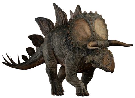 Stegoceratops Equipped With Horns Plates And An Impressive Shield