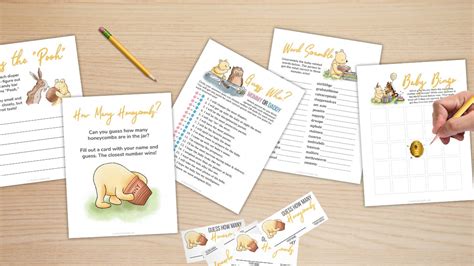 Classic Winnie The Pooh Baby Shower Games Baby Word S
