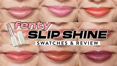 Fenty Beauty Slip Shine Lipstick Swatches And Review Youtube
