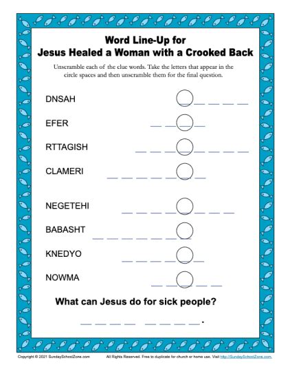 Jesus Healed A Woman With A Crooked Back Archives Childrens Bible