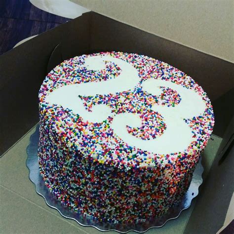 Yummy Stuff Bakery My 23rd Birthday Cake 23 Birthday Cake Sprinkles Birthday Cake Birthday