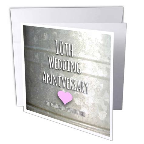 3dRose 10th Wedding Anniversary Gift Tin Celebrating 10 Years