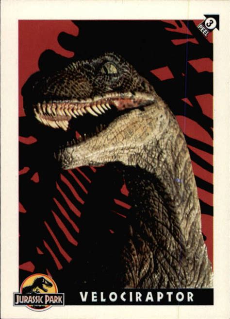 1993 Topps Jurassic Park Puzzle Stickers 3 Velociraptor Nm Mt