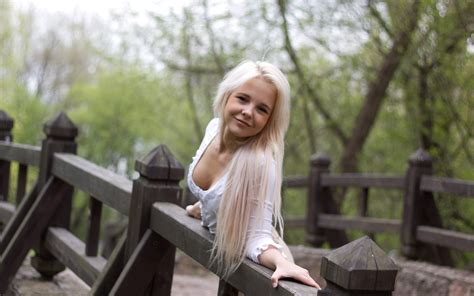 X Women Pornstar Blonde Long Hair Katerina Kozlova Looking At Viewer Sitting Deck Chairs