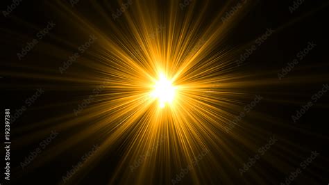 Glowing Abstract Sun Burst With Digital Lens Flarecan Your Adjust The