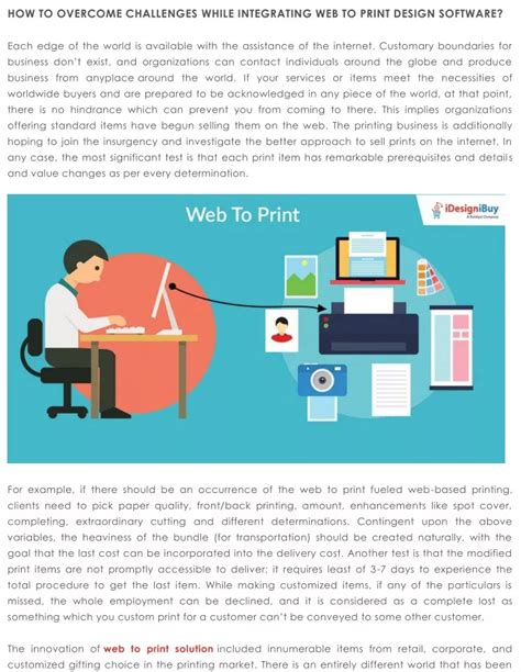 Ppt How To Overcome Challenges While Integrating Web To Print Design