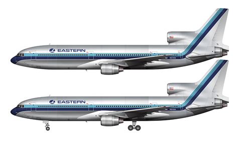 The engines and part of the fuselage were covered with the signatures of grateful employees (including myself!) The three liveries of the Eastern Airlines L-1011 TriStar - Norebbo