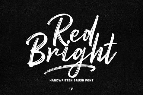 Red Bright Brush Font Weape Studio