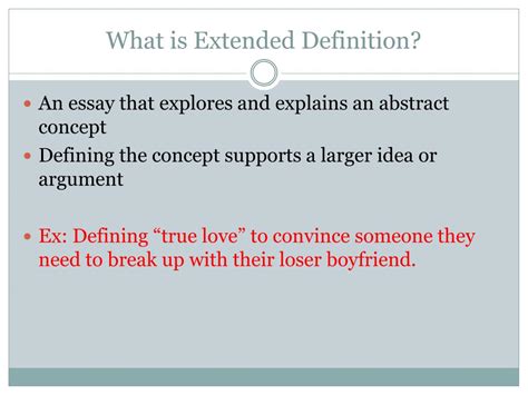 PPT - Methods for Writing Extended Definition PowerPoint Presentation ...