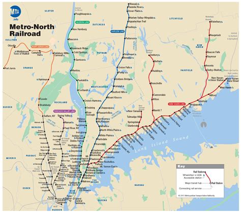 New York Metro North Railroad Mnr Map