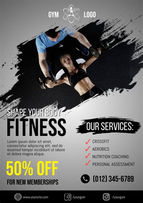 Copy Of Fitness Club Flyer Ad Template Postermywall