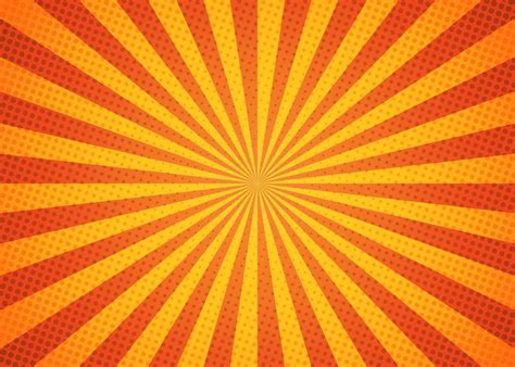 Beautiful Sunburst Background With Bright Yellow And Orange Color