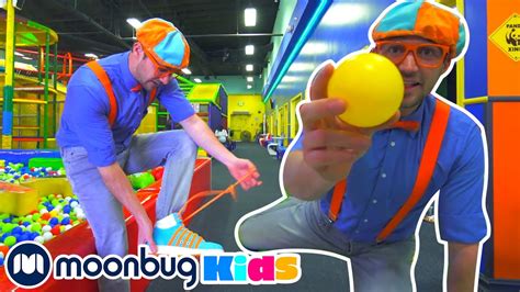 Blippi Visits Indoor Play Place Learn Abc 123 Moonbug Kids Fun