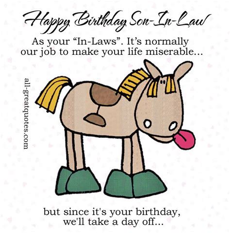 Happy Birthday Son In Law Funny Free Birthday Cards Via