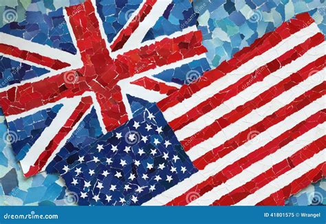 Us And Uk National Flags Stock Image Image Of Pattern 41801575