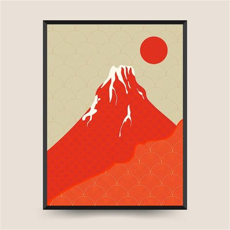 Premium Vector Traditional Japanese Poster Template Abstract