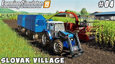 Harvesting Corn Silage Slovak Village Farming Simulator 19