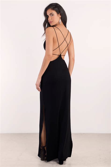 Sexy Black Maxi Dress Open Back Dress Prom Dress Maxi Dress 27