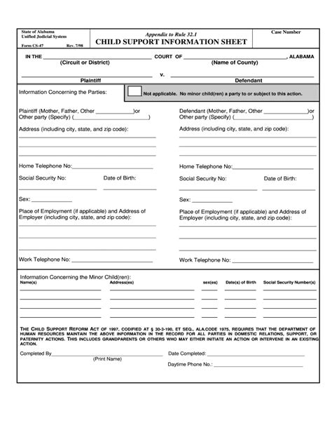Alabama Child Support Termination Form Complete With Ease Airslate