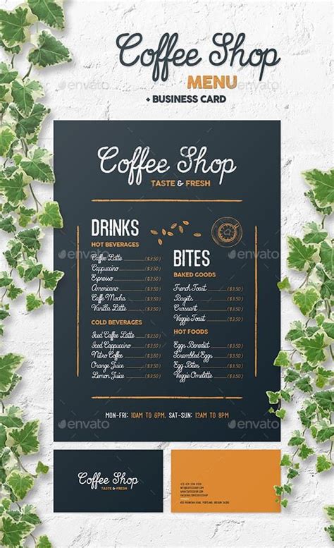 Coffee Shop Menu Coffee Shop Menu Cafe Menu Design Coffee Shop Business