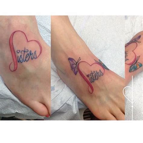 We love the splash of color. 69 Sister Tattoos To Show That Special Bond Between Two ...