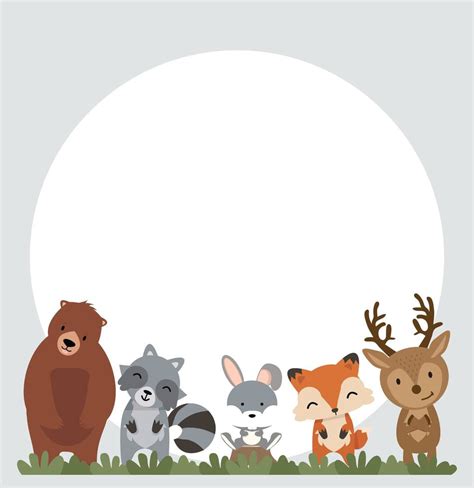 Cute Animals Banner Background With Copy Space 1894943 Vector Art At