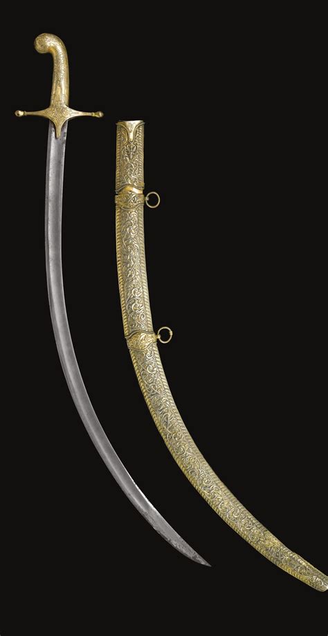 An Ottoman Silver Gilt Sword Shamshir And Scabbard Turkey Late Th Century Lot Sword