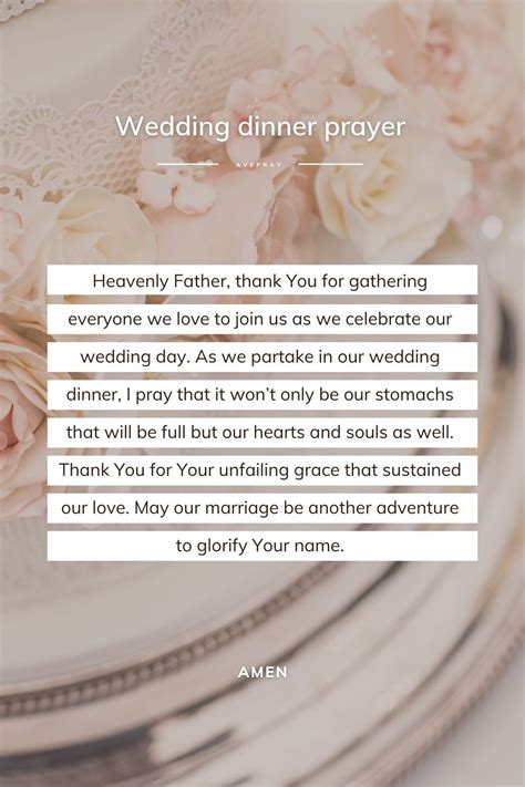 Heartfelt Wedding Dinner Prayer