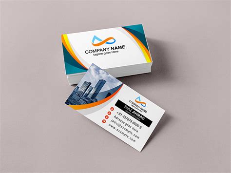 Free Abstract Business Card Template Coreldraw Design Cdr Vector Download