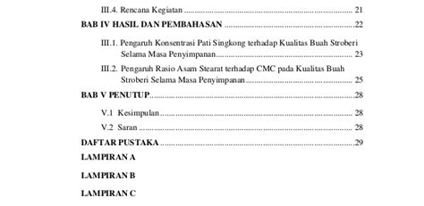 8 Contoh Daftar Isi Laporan Pkl Magang Penelitian Dll