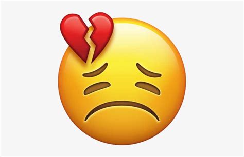 Sad Broken Heart Emoji 500x500 Png Download Pngkit