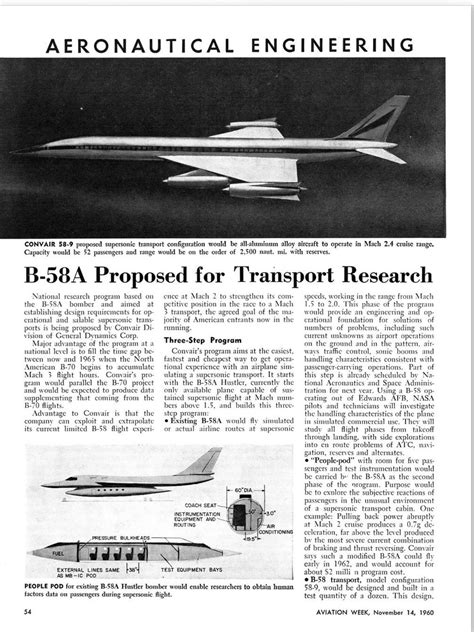 Convair Sst Article Passenger Concorde Aeronautics