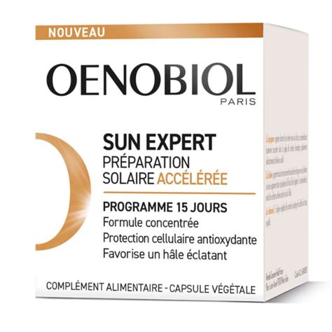 Préparation Solaire Accélérée Sun Expert 15 Capsules Oenobiol Easypara