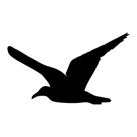 Premium Vector Silhouette Of A Black Bird In Flight