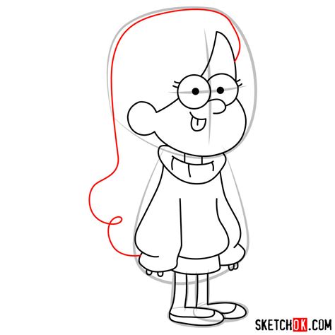 How To Draw Mabel Pines Sketchok Easy Drawing Guides