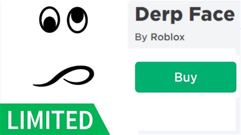Roblox Deleted This Rare Limited Derp Face Youtube