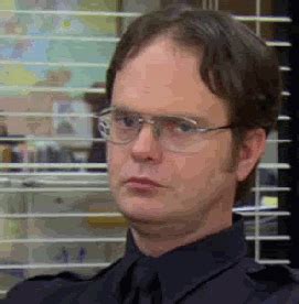Dwight Schrute Shakes Head And Rolls Eyes Reaction GIFs
