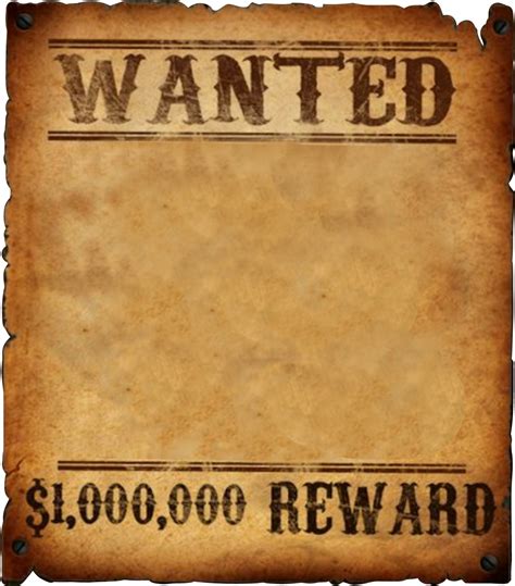 wanted poster searching reward wantedposter deadoralive...