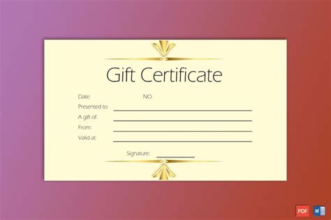 Gift Certificate Template Bright Themed Gct My Xxx Hot Girl