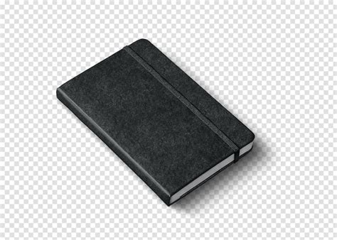 Caderno Fechado Preto Isolado No Branco Psd Premium