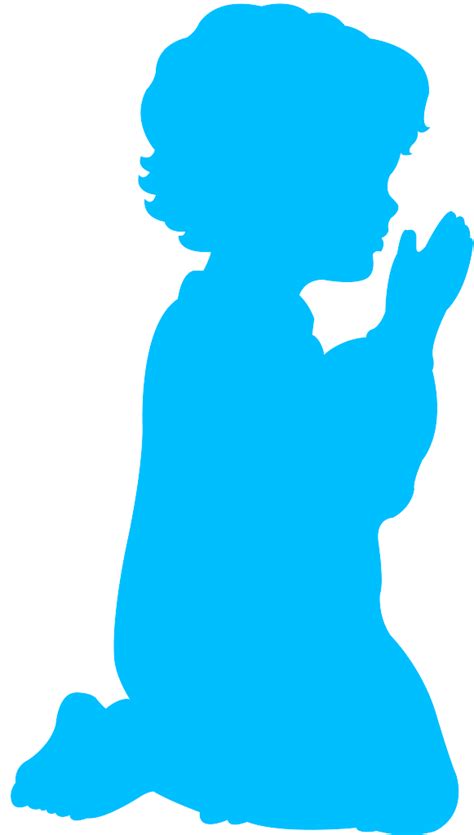 Child Praying Silhouette Free Vector Silhouettes